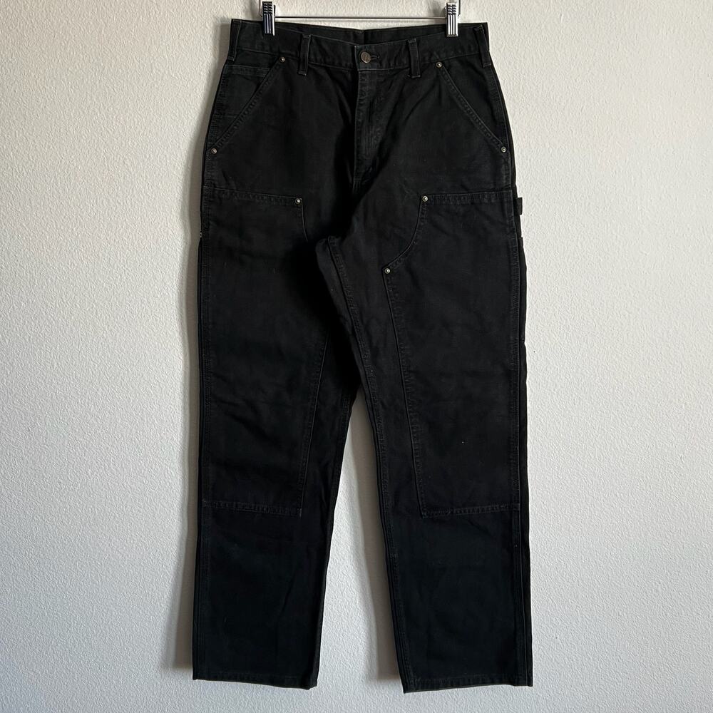 Carhartt B136 BLK black double knee work wear carpenter pants